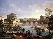 WITTEL, Caspar Andriaans van The Castel Sant'Angelo from the South oil painting